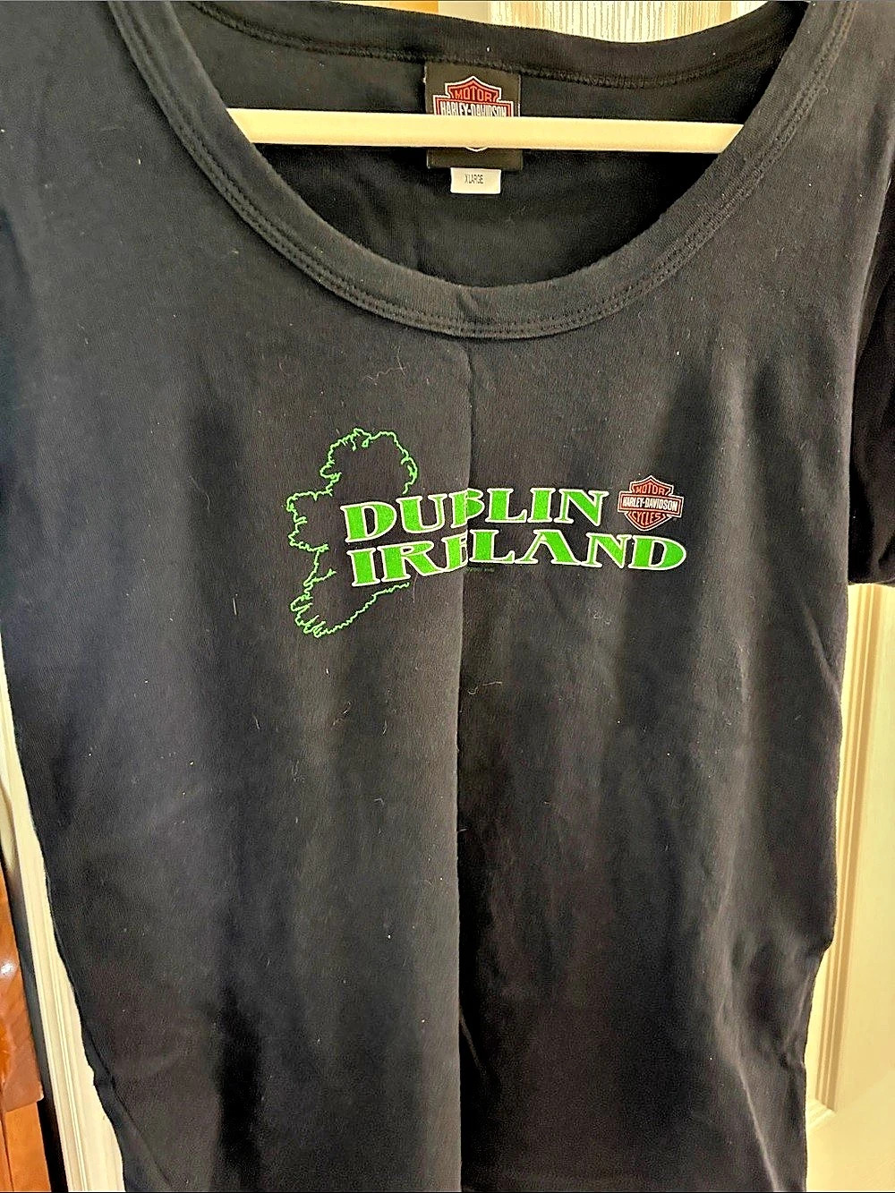 Harley-Davidson Dublin Ireland Irish Blood American Heart Graphic Tee Black XL